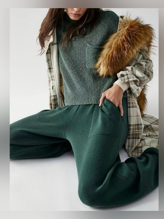 FP Beach. Freya Sweater PANTS in emerald spell- size XL- pants only - Picture 16 of 16